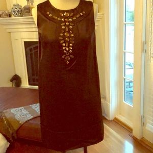 Brown silk Milly shift dress